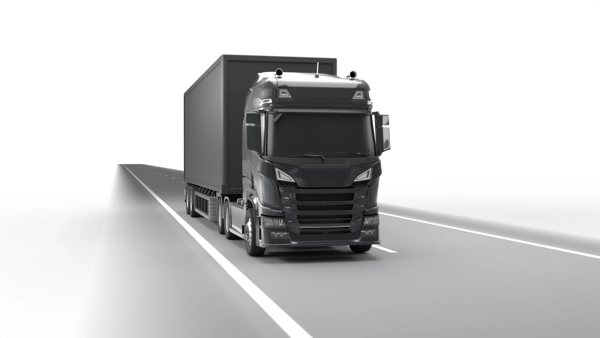 Lastbil med trailer